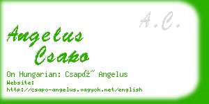 angelus csapo business card